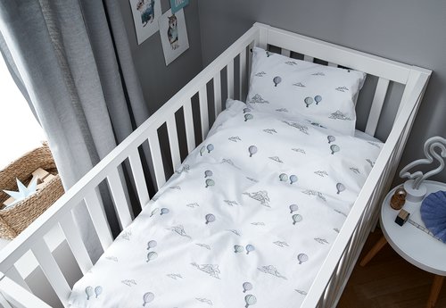 Baby sengesett LIV 65x80cm hvit/lilla