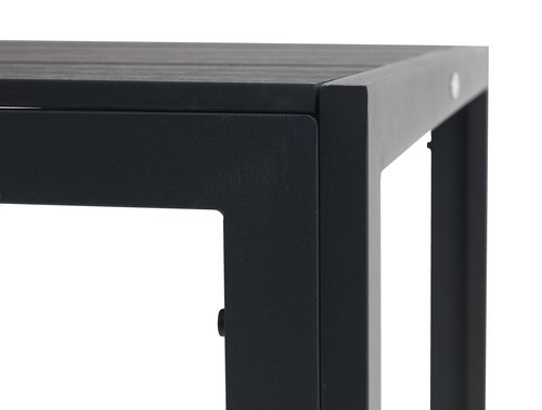 MADERUP L150 tafel zwart + 4 LOMMA standenstoel zwart