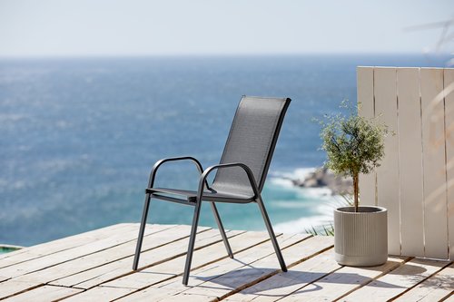 Stacking chair LEKNES black