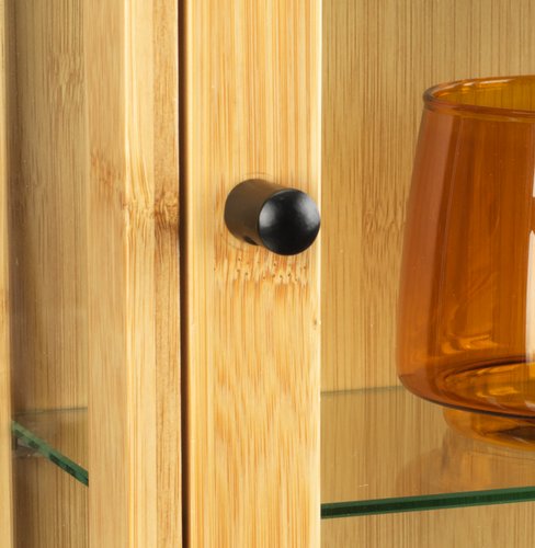 Wall cabinet RIBE 1 glass door natural