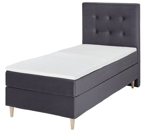 Континентальне ліжко 90x200 BASIC C10 Сірий-34