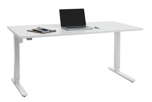 Állítható magasságú íróasztal SLANGERUP 80x160 fehér
