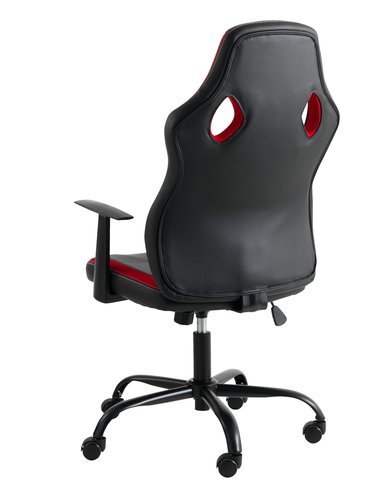 Chaise gaming HAVDRUP noir/rouge