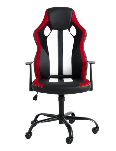 Chaise gaming HAVDRUP noir/rouge