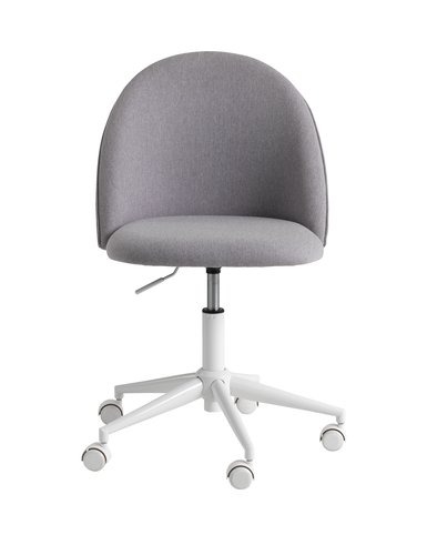 Cadeira de secretária KOKKEDAL tecido cinzento/branco