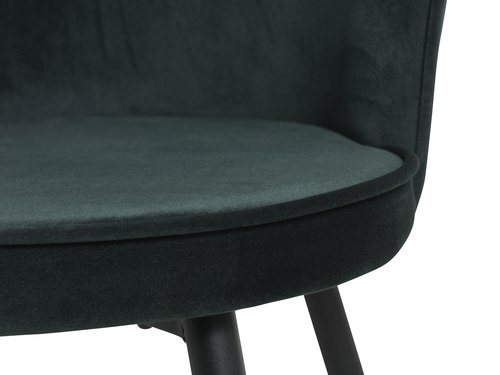 Καρέκλα τραπεζαρίας RISSKOV βελούδο σκούρο πράσινο
