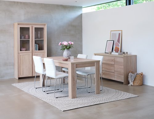 Sideboard HASLUND 2 doors 3 drawers oak