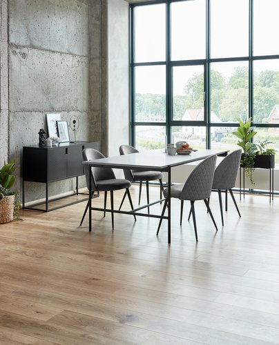 Dining table TERSLEV 90x200 concrete color
