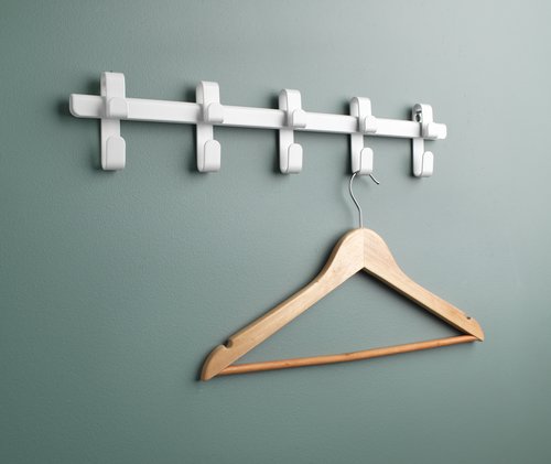 Coat rack GALSTED 5 hooks white