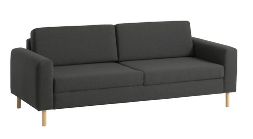Sofa SVALBARD 3-seter mørk grå