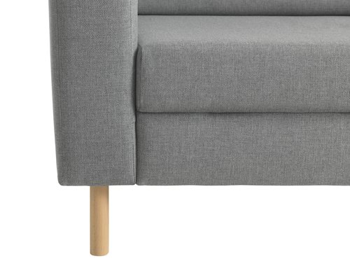 Sofa m/sjeselong SVALBARD lys grå