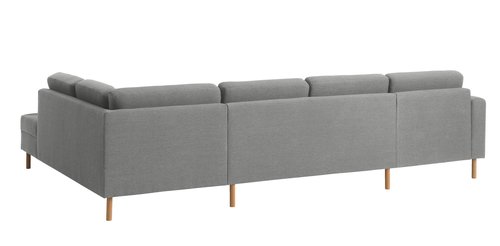 Canapé d'angle SVALBARD méridienne droite gris clair