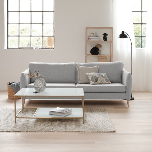 Sofabord PANDRUP 70x110 hvit/gull