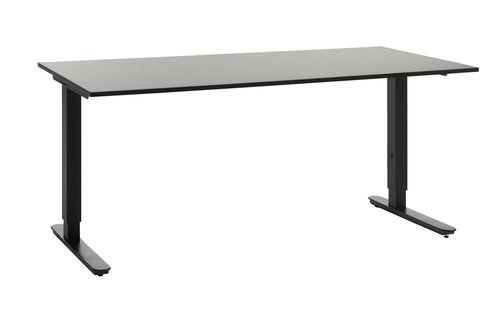 Justerbart skrivebord STAVANGER 80x160 svart