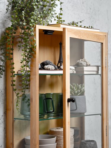 Armoire murale RIBE 1 porte verre naturel