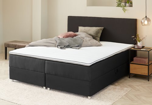 Κρεβάτι τύπου continental 160x200 PLUS C40 αποθηκ. Μαύρο-07