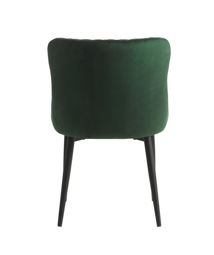 Krzesło PEBRINGE aksamit zielony/czarny