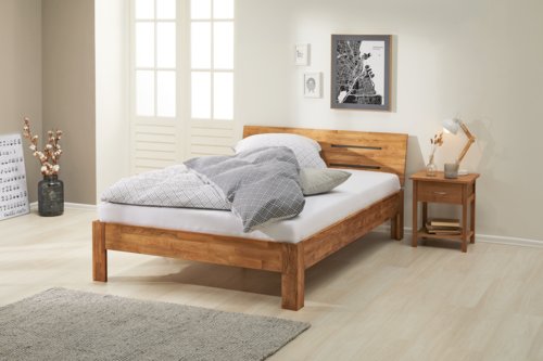 Estructura de cama OLSKER 135x190 roble