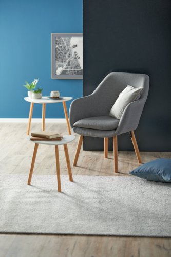 Beistelltisch TAPS 40x40 weiß/bambus JYSK