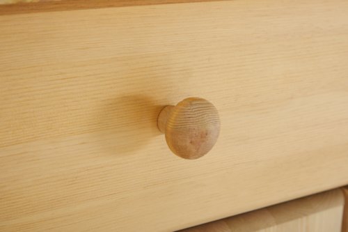 Kommode LYNE 3 Schubladen gebeizte Kiefer