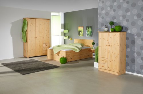 Kleiderschrank LYNE 151x224 gebeizt JYSK