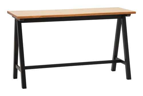 Bartisch SANDBY 71x183 schwarz/eiche JYSK
