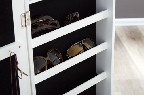 Espelho c/porta-jóias LONE 145x42 branco