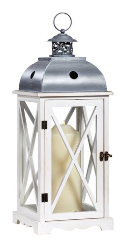 Laterne BOB B22xL22xH58cm weiß JYSK