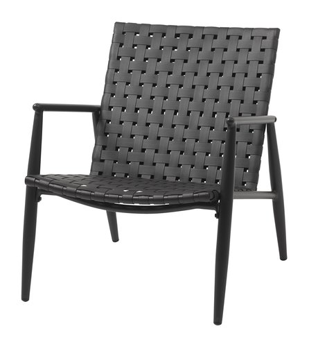 Krzesło wypoczynkowe EDDERUP S63xW77xG75 czarny