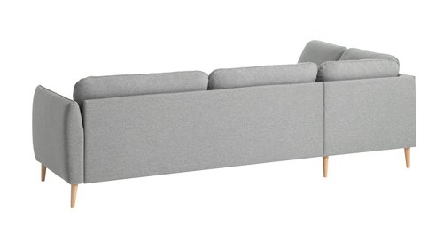 Sofa AARHUS open-end lysegråt stof