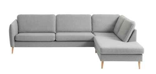 Sofa AARHUS open-end højrevendt lysegrå