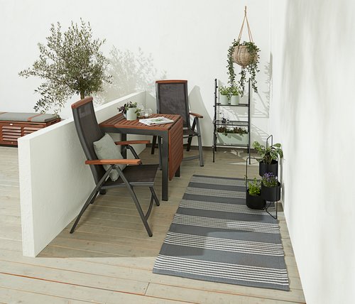 Table de jardin YTTRUP l70xL75/126 eucalyptus