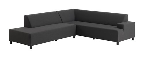 Lounge-Sofa UHRE 6 Personen dunkelgrau wetterbeständig