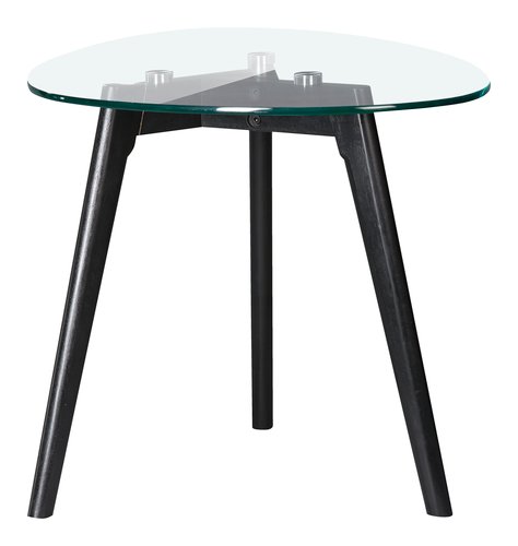 Mesa centro SPORUP 46x60 vidro/preto