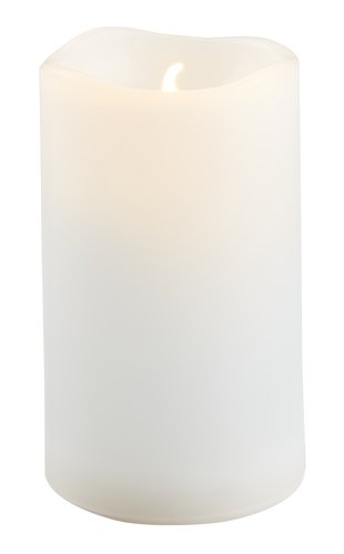 LED bloklys SOREN Ø6xH9cm hvid