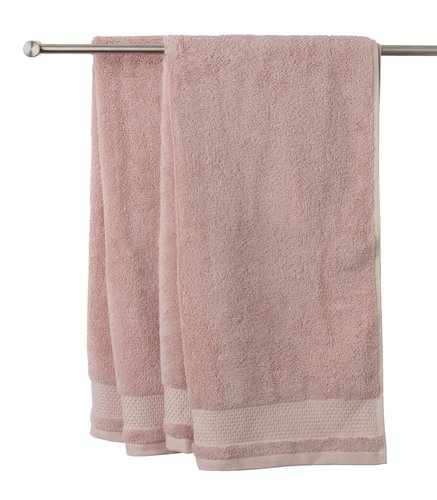 Asciugamano da bagno NORA 70x140 cm rosa cipria KRONBORG