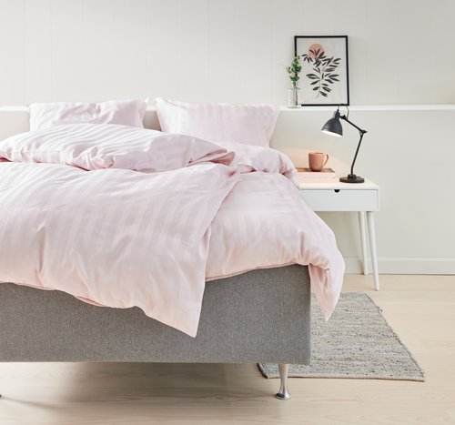 Lenjerie pat+cearșaf NELL 140x200 roz