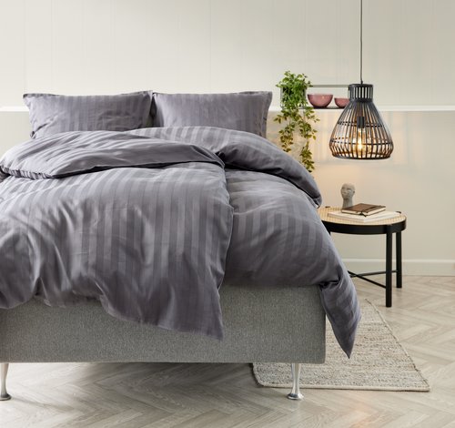 Duvet cover set NELL sateen KNG anthracite