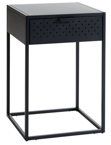 Black frame online bedside table