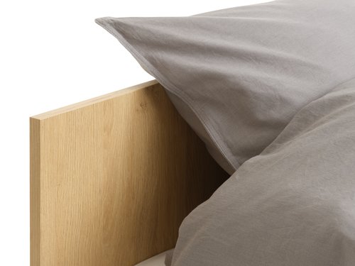 Легло с място за съхранение BILLUND 90x200 бяло/цвят дъб