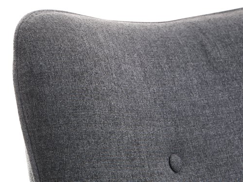 Fotelja sa tabureom SKALBORG tamno siva tkanina/hrast
