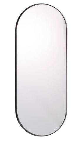 Black deals oval mirror