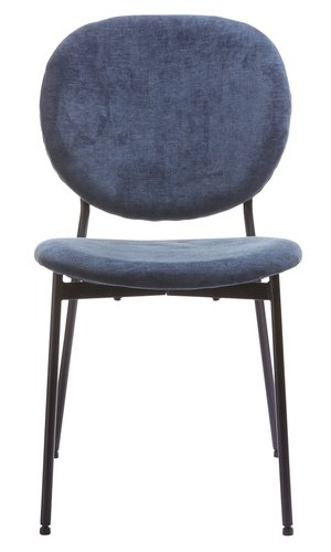 Dining chair MANSTRUP petrol blue/black