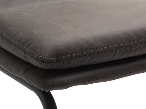 Blagovaonska stolica ULSTRUP antracit siva tkanina/crna