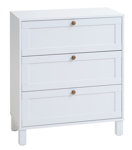 Cabinet SKALS 3 drawers white