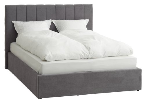 Рамка за легло AGERFELD 140x200 т.сива