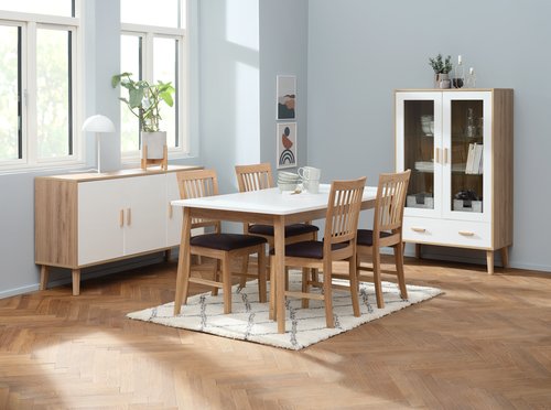 bod Besmettelijk Belonend Dressoir GAMMELGAB 3 deuren eiken/wit | JYSK