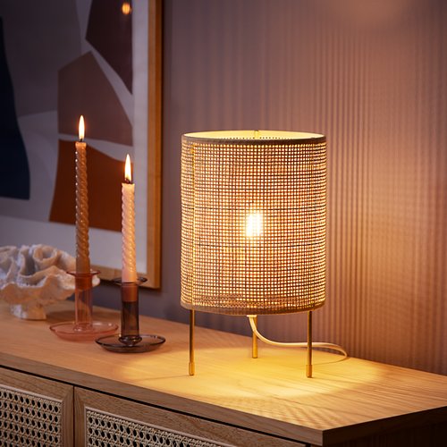 Lampada tavolo ALBERT Ø19xH31cm rattan