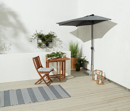 Prediken Keer terug Verstelbaar Balcony parasol KOLDING W270xL135 grey | JYSK