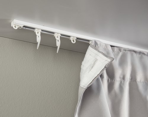 Riel cortina aluminio FIXI 125cm blanco
